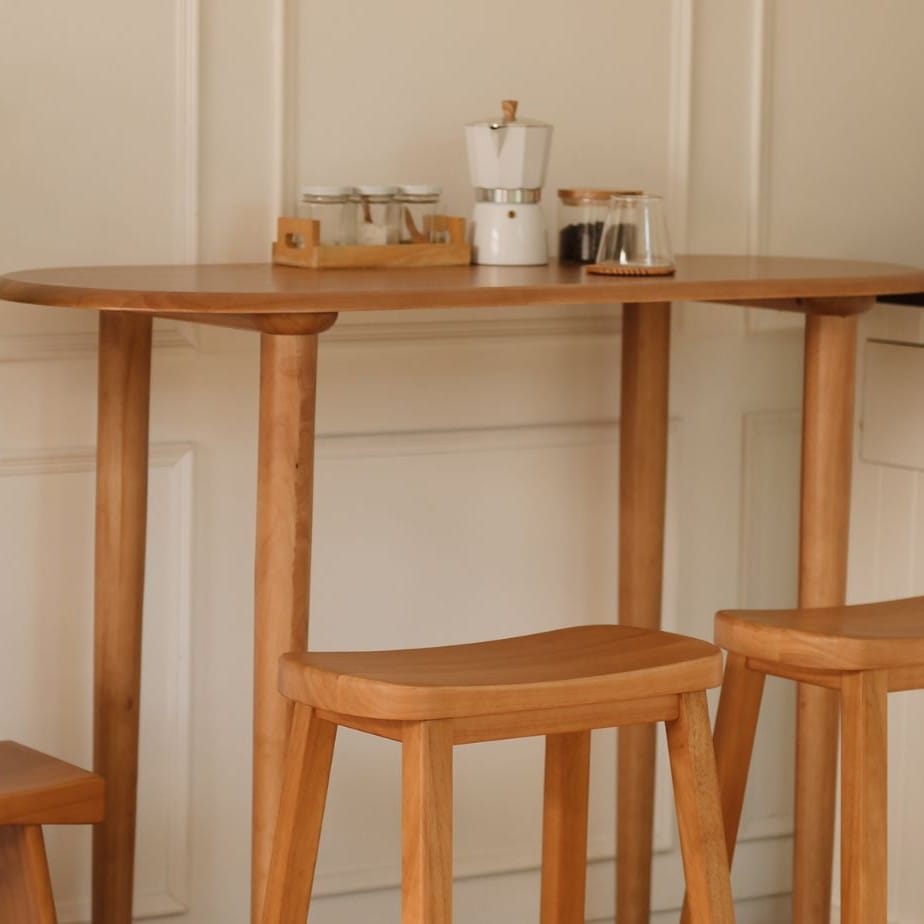 โต๊ะบาร์ไม้ยางพารา MAAI DESIGN รุ่น CHIRU BAR TABLE สีโอ๊ค